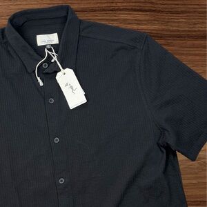 Civil Society Men’s Black Worley Casual Button Down Shirt. Short Sleeve - XL